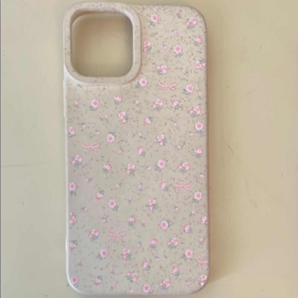 Floral Pattern Phone Case - Pink and Cream